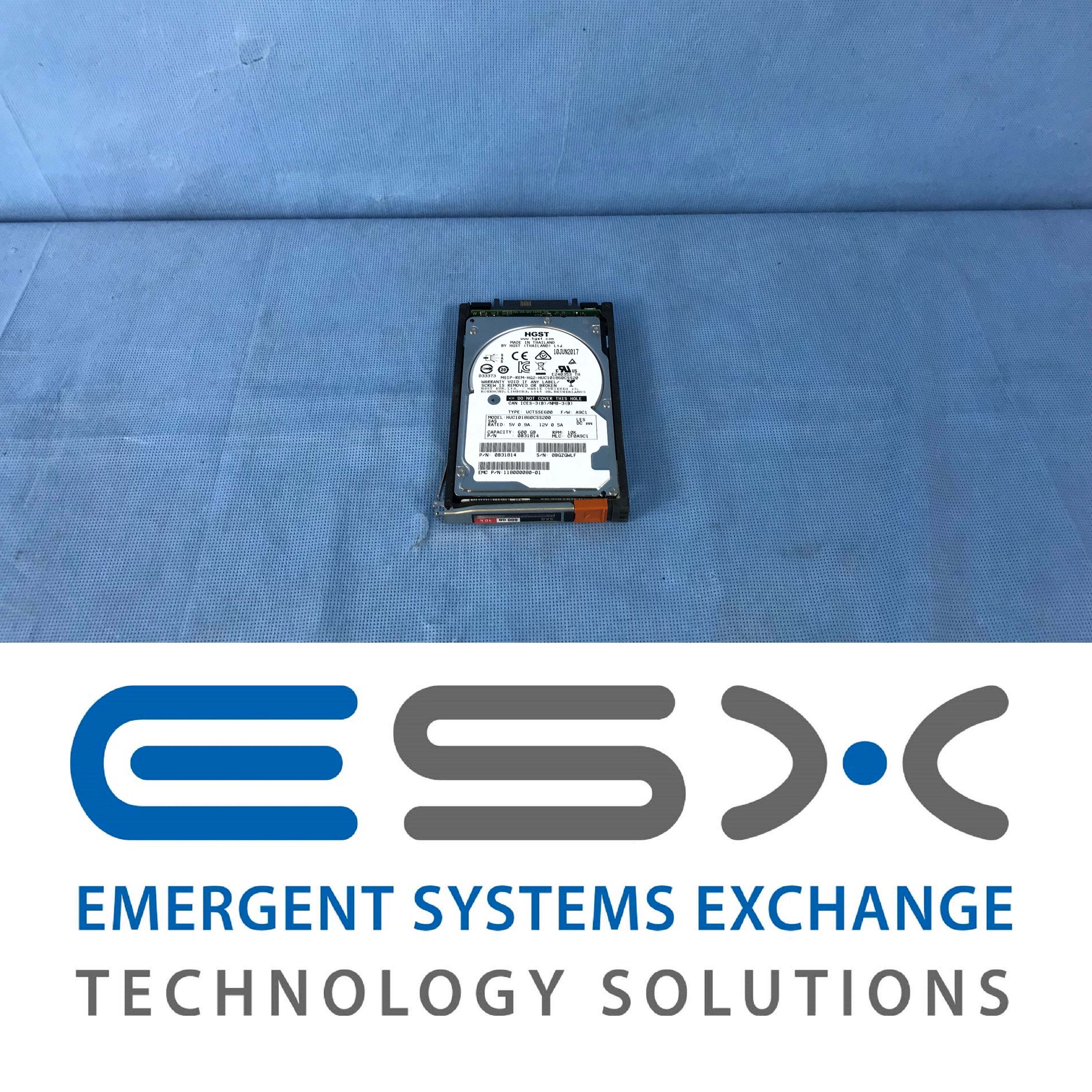 EMC 600GB 10K 2.5" 6GB SAS Hard Drive - PN: 005051465 / VX-2S10-600