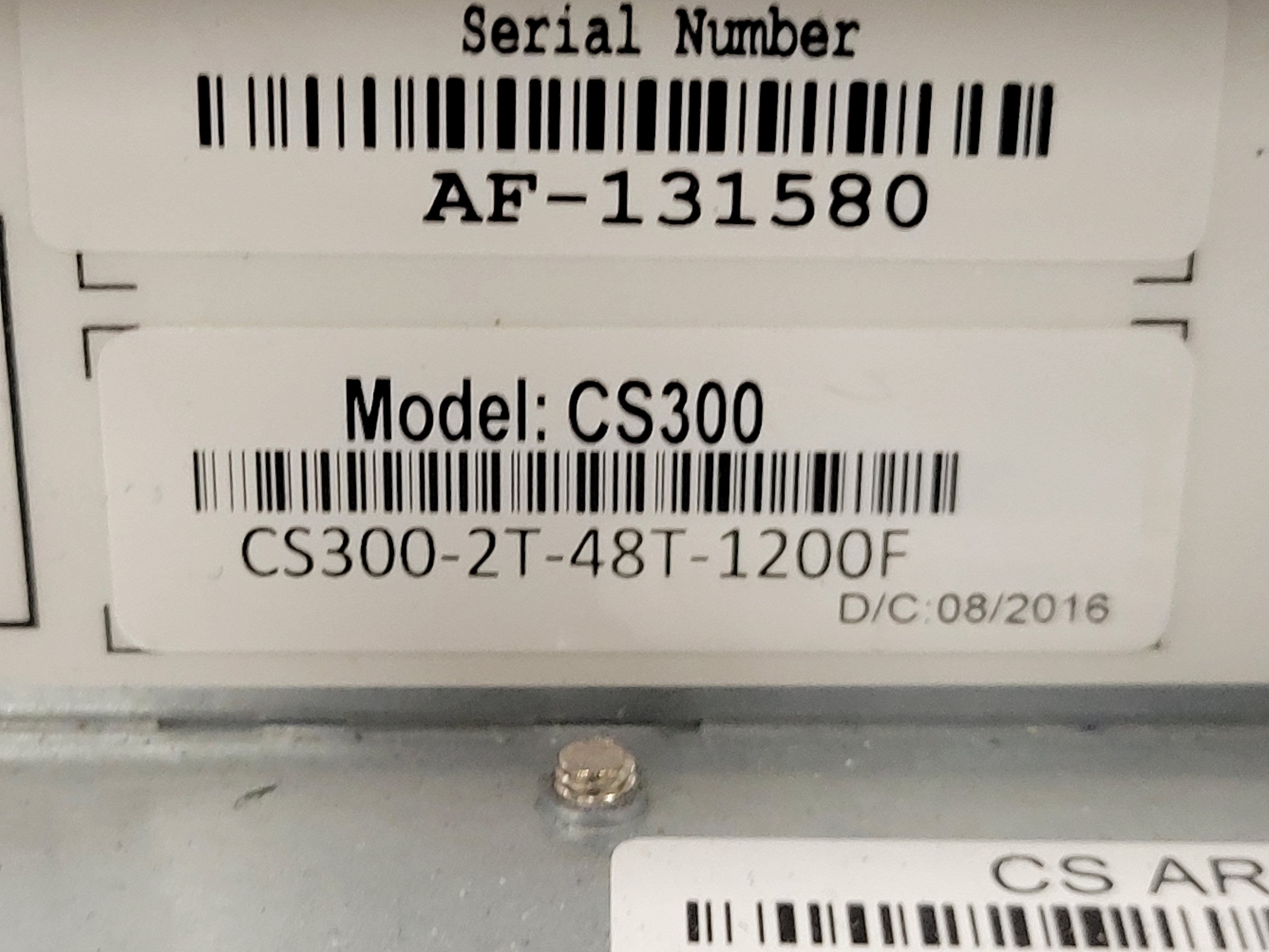 228TB Nimble Storage CS300 & 2 x ES1-H90T – 6.2TB Flash, 10Gbe