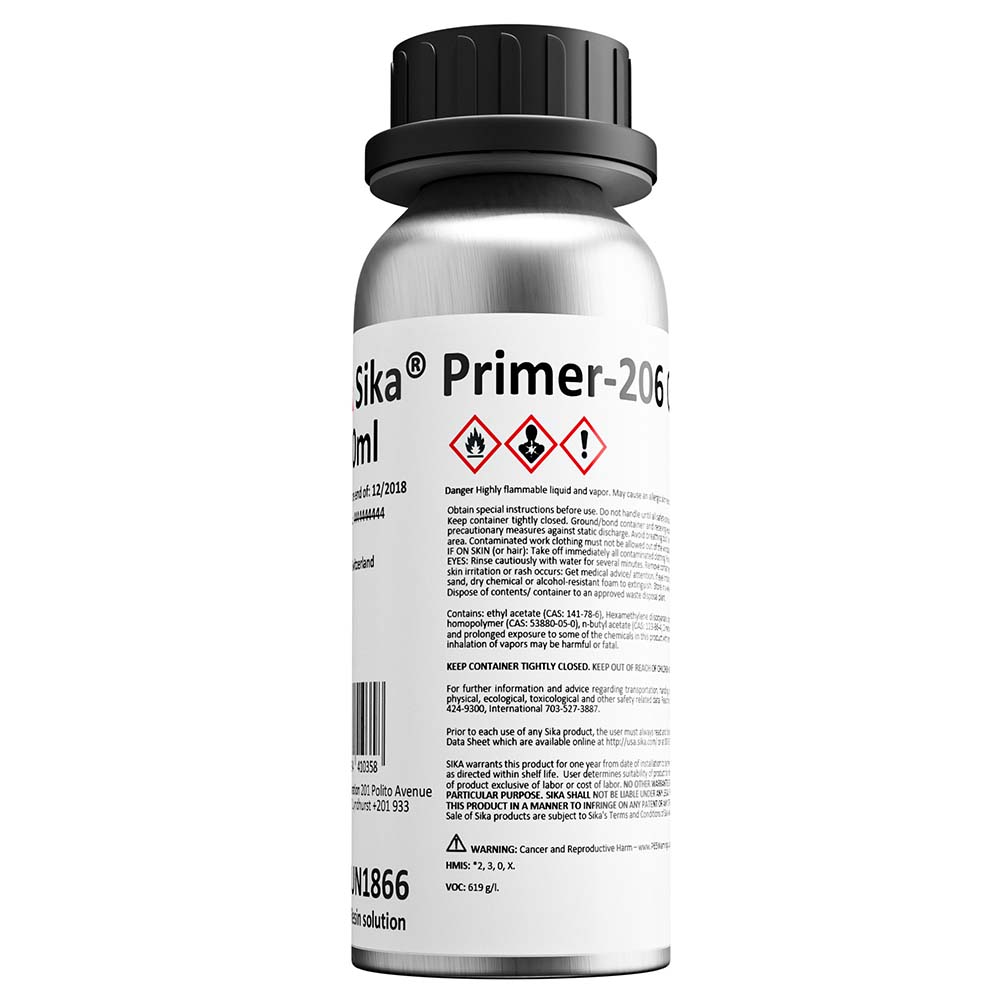 Sika 91572 Primer-206 G+P Black 250ml Bottle