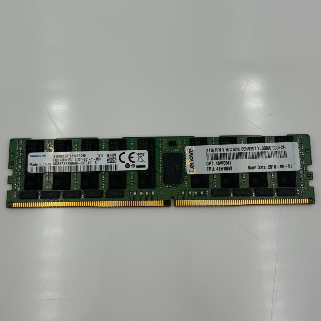 Lenovo 46W0843 64GB DDR4 SDRAM PC4-2400 Memory Module 46W0841 00NV207 M386A8K40BMB M386A8K40BMB-CRC4Q
