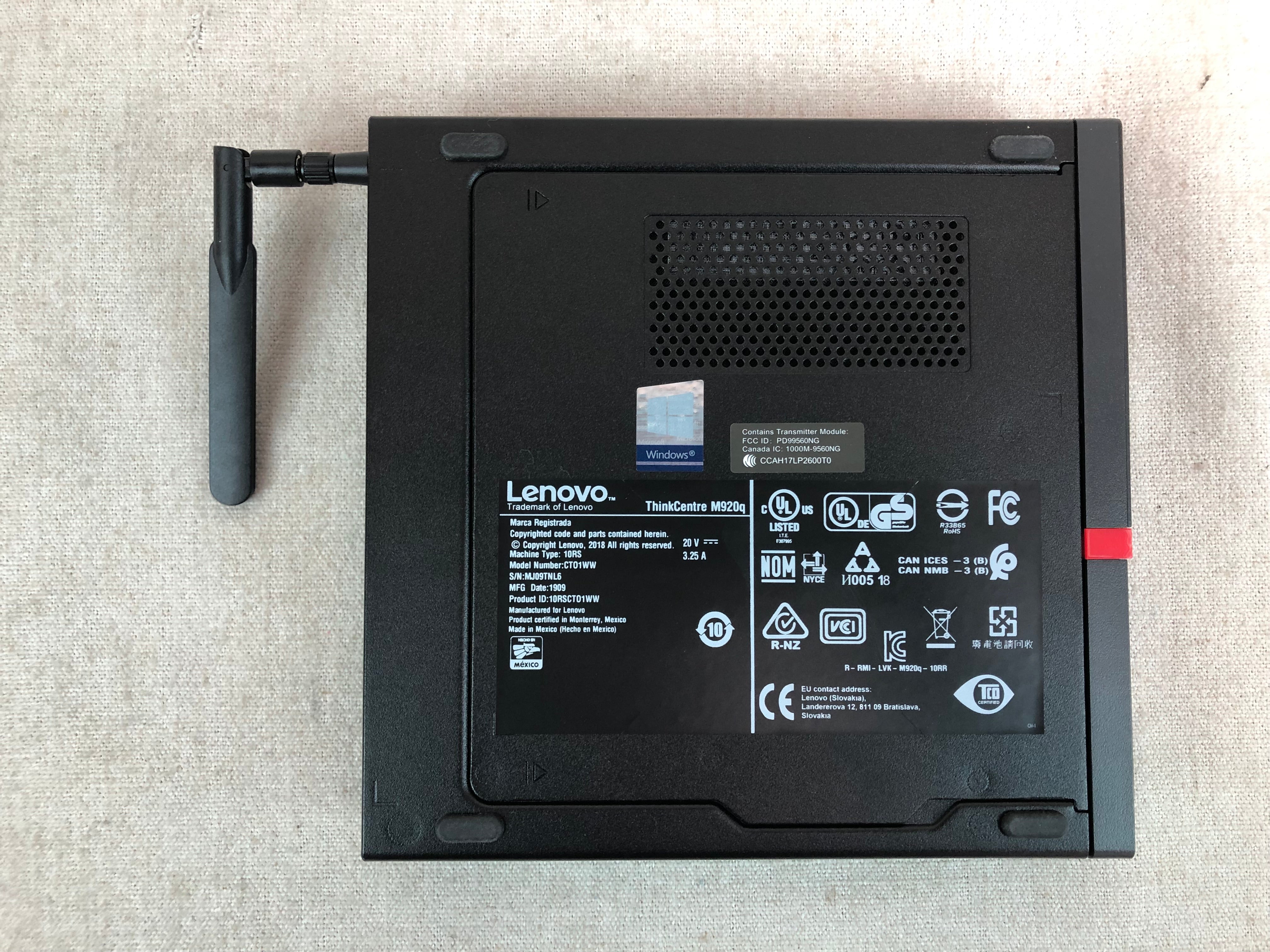 Lenovo ThinkCentre M920q i7-8700T, 256gb/16gb, Win11 Pro