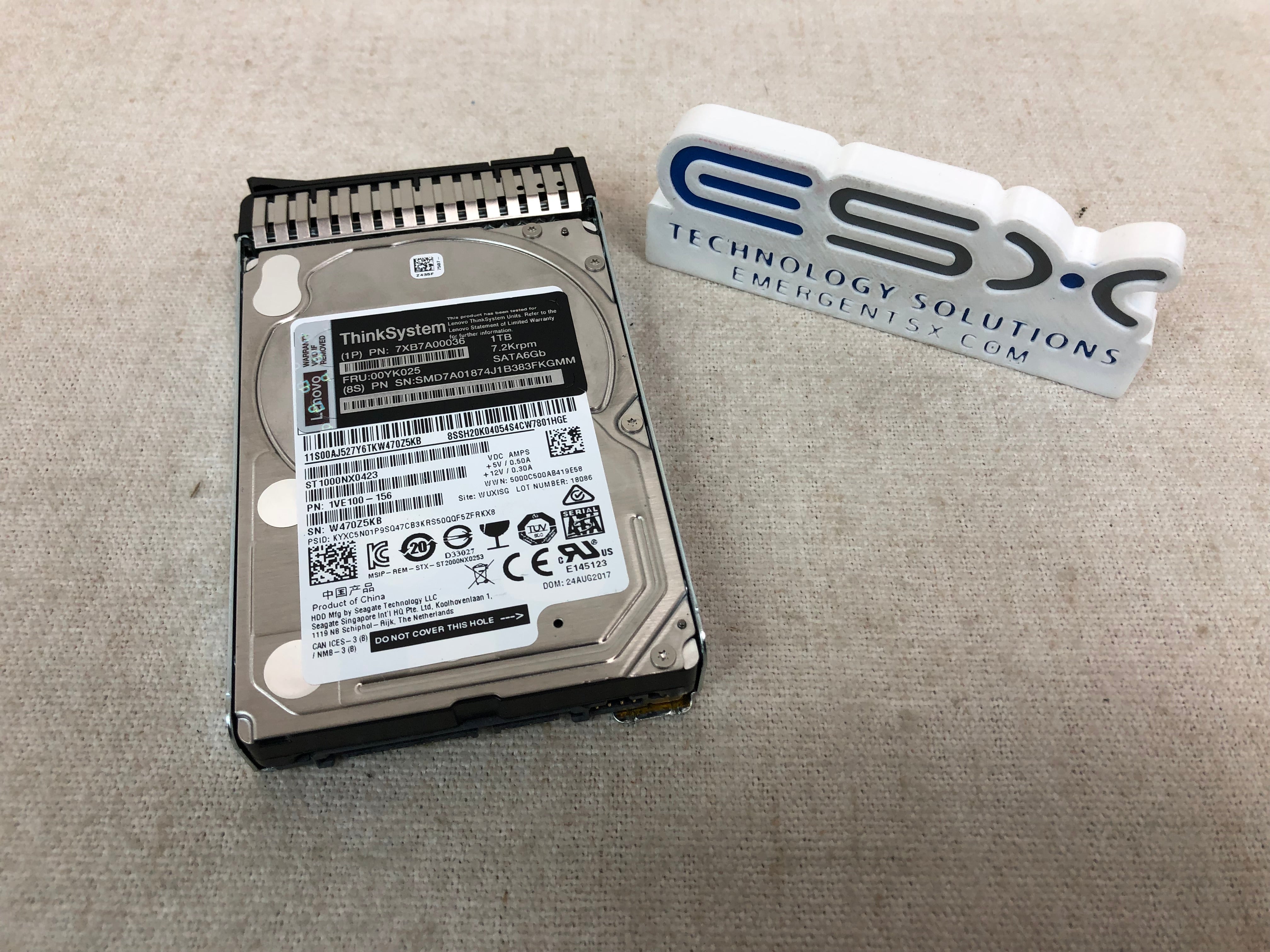 IBM Lenovo 00YK025 1TB 7.2k 6Gb/s 2.5” SATA Hard Drive