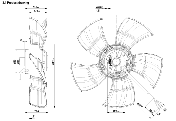 A4E300-AS72-01 ebmpapst AC AXIALFAN