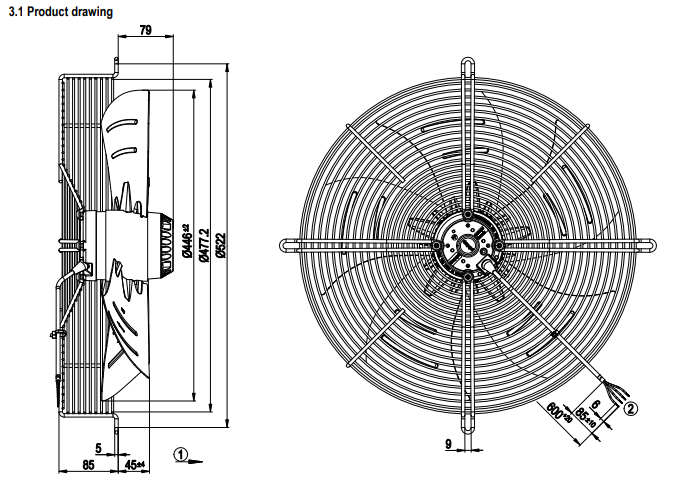 A4E450-AP01-02 ebm-papst FAN AXIAL