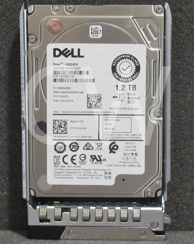 LOT OF 10-Dell EXOS G2G54 ST1200MM0099 1.2TB 10KRPM 12Gbps 2.5"SAS HDD HardDrive