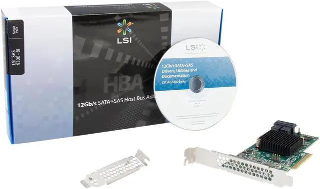 LSI 9300-8i PCI-Express 3.0 SATA-SAS 8-Port SAS3 12Gb/s HBA - Single-Avago Technologies