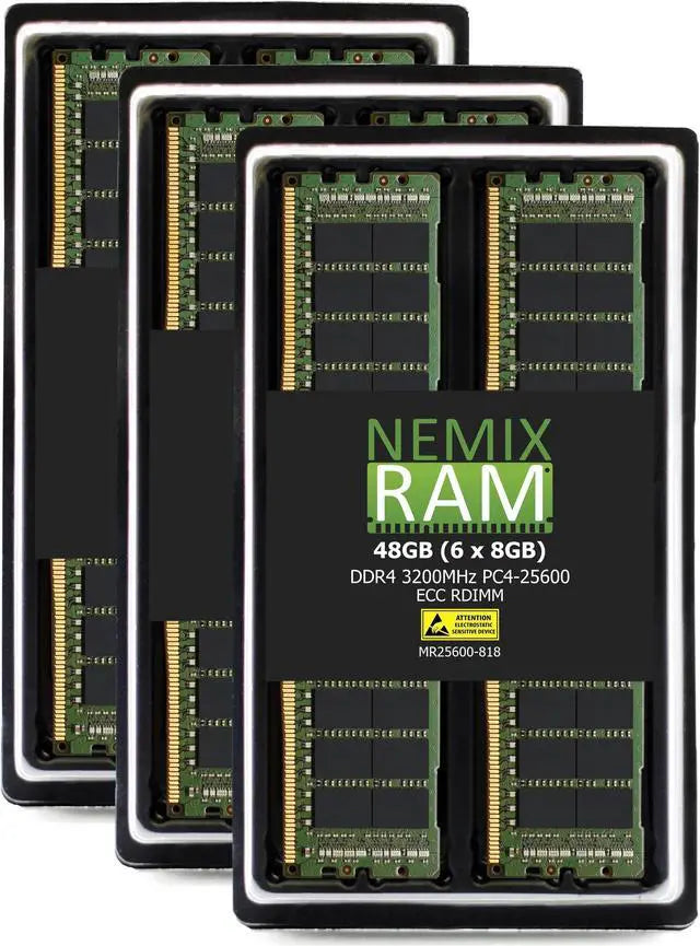 NEMIX RAM 64GB (1X64GB DDR4 3200MHZ PC4-25600 2Rx4 1.2V 288-PIN ECC RDIMM Registered Server Memory Compatible with Dell PowerEdge R650xs Rack Server