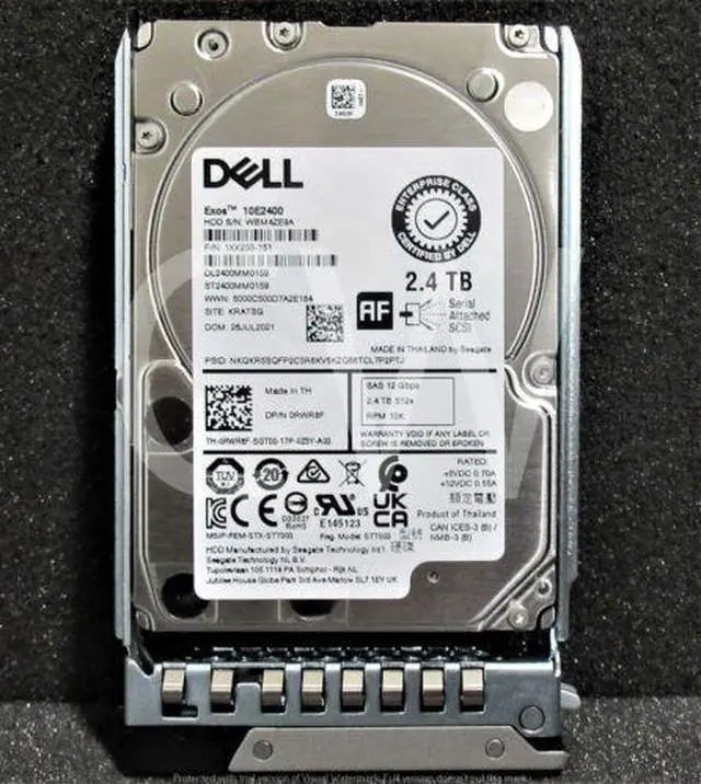 (NOT FOR HOME PC!) RWR8F 0RWR8F Dell GEN14 2.4TB 10K RPM 12Gb/s 2.5" SAS SERVER HDD Hard Drive