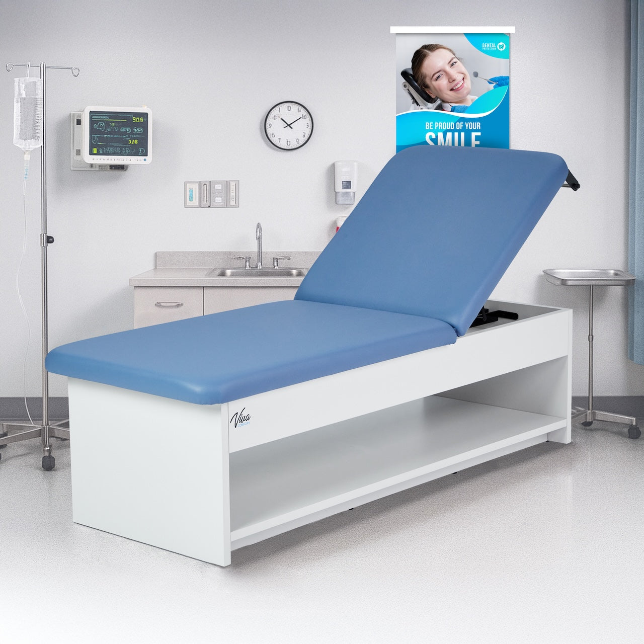 Lucas Plus Recovery Couch w/ Shelf, Adjustable Back & Antimicrobial Upholstery