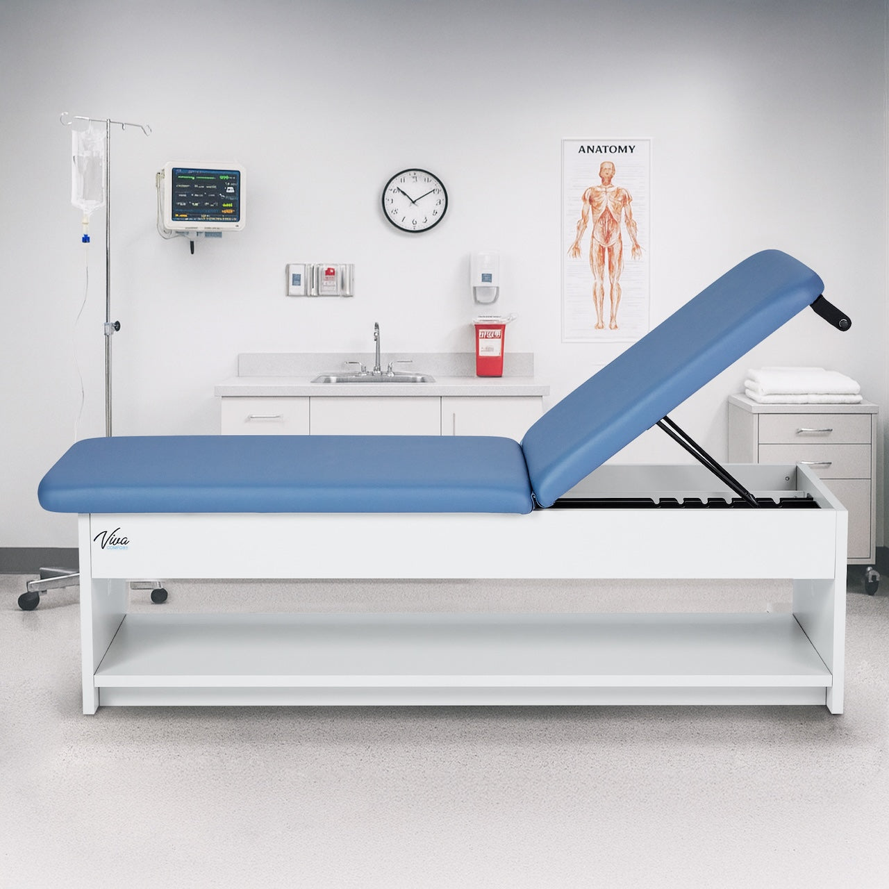 Lucas Plus Recovery Couch w/ Shelf, Adjustable Back & Antimicrobial Upholstery