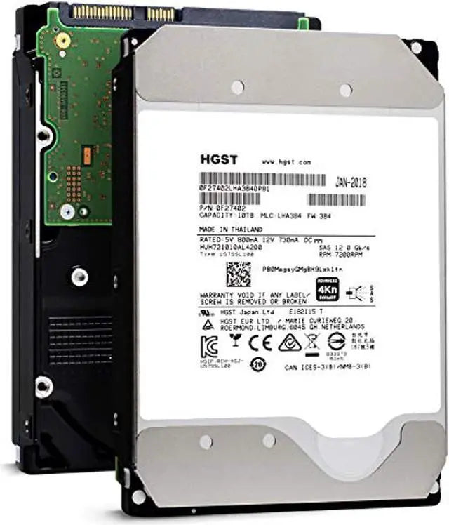 hgst 0f27402 10tb ultra 4kn ise he10 sas 7200 rpm 256mb 3.5in 26.1mm