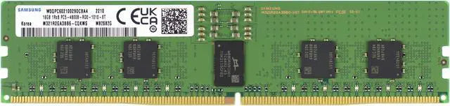 Samsung M321R2GA3BB6-CQK 16GB DDR5-4800 REG EC8 RDIMM PC5-38400R ECC Registered DIMM 288-Pin 1Rx8 1.1V Server Memory RAM Module
