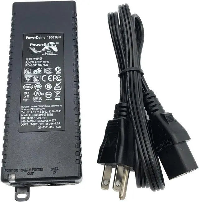 Main image of NEW Genuine Microsemi 9001GR PoE Injector PD-9001GR/AC 802.3at 30W 55V Gigabit