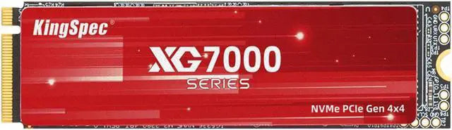 KingSpec XG 7000 4TB M.2 2280 PCIe Gen 4.0x4 NVME 1.4 Speed up to 7400MB/s Write Speed Up to 6600MB/s Internal Solid State Drive for PS5 PC Desktop Laptop Game-Player Non-Heatsink