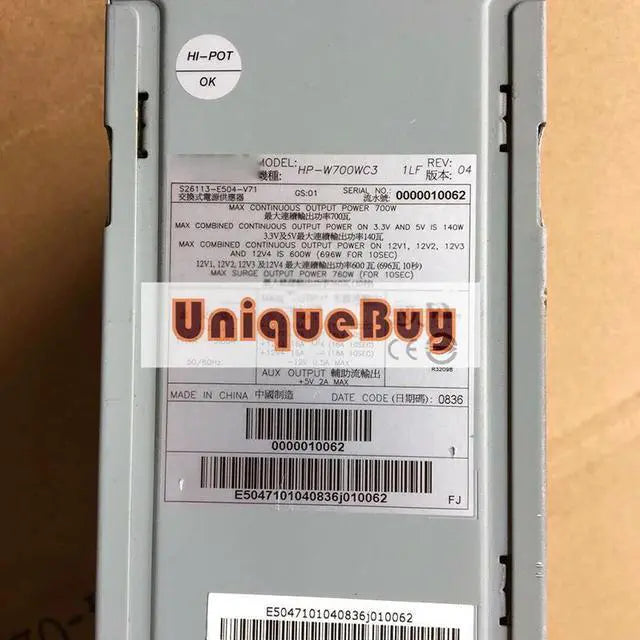 Alt view image 3 of 3 - For H-IPRO H-P-W700WC3 Server S26113-E504-V71/V70 Workstation Power Supply 700W Psu