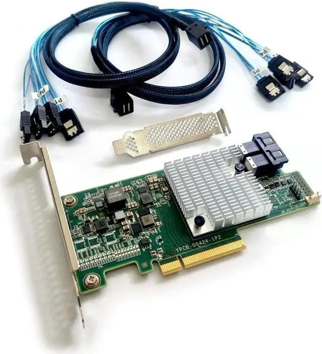 Main image of SAS3008 9300-8I IT-Mode HBA JBOD PCI-E 3.0 SATA/SAS 8-Port SAS3 12Gb/s ZFS FreeNAS unRAID+2* SFF-8643 SATA Cable