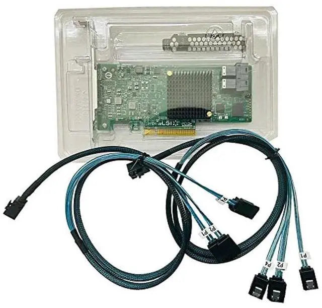 LSI 9300-8i RAID Controller Card PCI E 3.0 12Gbps HBA IT Mode ZFS FreeNAS unRAID RAID Expander + 2 SFF-8643 SATA Cable