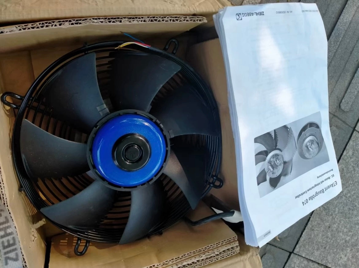 FN025-6IK.OE.V7 MK074-6IK.09.L ZIEHL-ABEGG Axial Fan 0.23kW 200/277V 1.65/1.2A 3000rpm