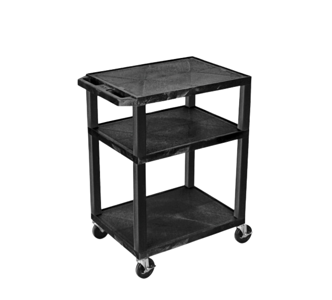 H. Wilson/Luxor Tuffy Utility Cart with 3 Shelves