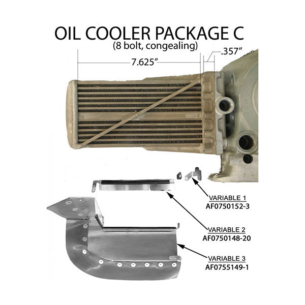 Cessna 180 1956-81 182 58-73 Package C Engine Baffle Kit, Bare, Black Seals