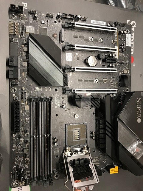 ***WARNING***Read details & see photos before buying*** ***SSD M.2 Heatsink Missing*** Supermicro C9Z490-PGW 10th Gen Socket LGA 1200 Wi-Fi Four PCI-e x16 Two M.2 NVMe USB 3.2 Gen2 Motherboard (Otherwise Motherboard is NEW with (All accessories included)