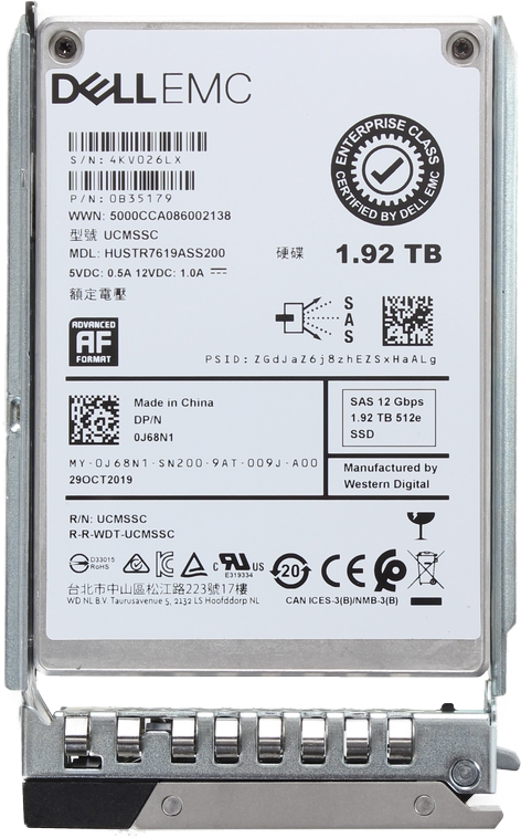Dell 1.92TB 12Gbps SAS Read Intensive TLC 2.5 SSD PM1633a