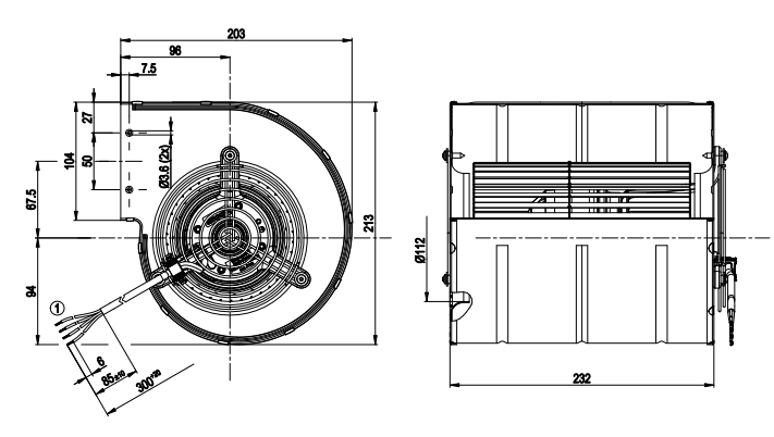 D2E133-DM47-A3 EBMpapst Fan 230V