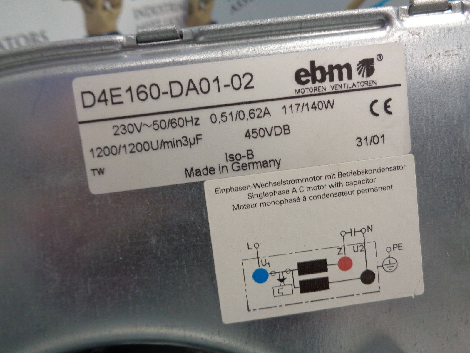 D4E160-DA01-02 AC CENTRIFUGAL FAN