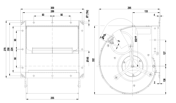 D4E180-CA02-36 ebmpapst Centrifugal Cooling Fan