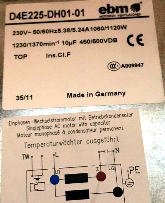D4E225-DH01-01 Ebmpapst Centrifugal Cooling Fan