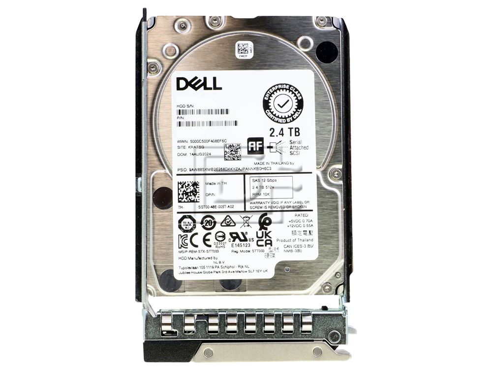 Dell 161-BCHF / 400-AVEZ / K0N77 2.4TB SAS HDD DXD9H