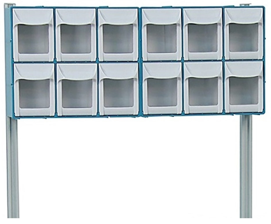 12-Bin Organizer w/ Accessory Bridge for MobileCare Series Medical Cart