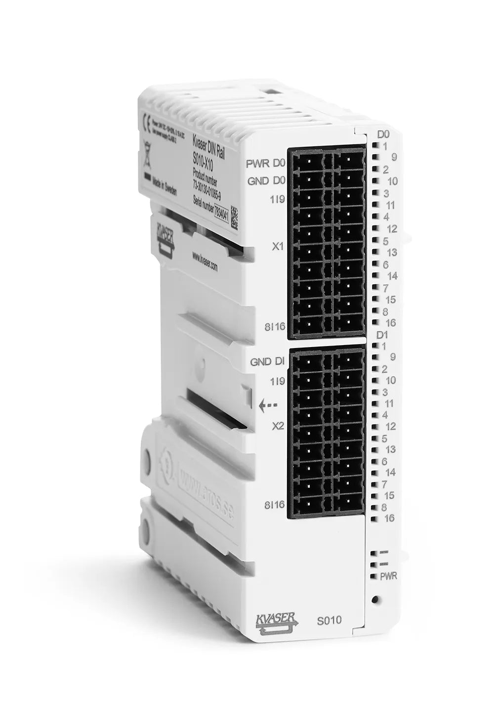 Kvaser DIN Rail S010-X10 Digital add-on