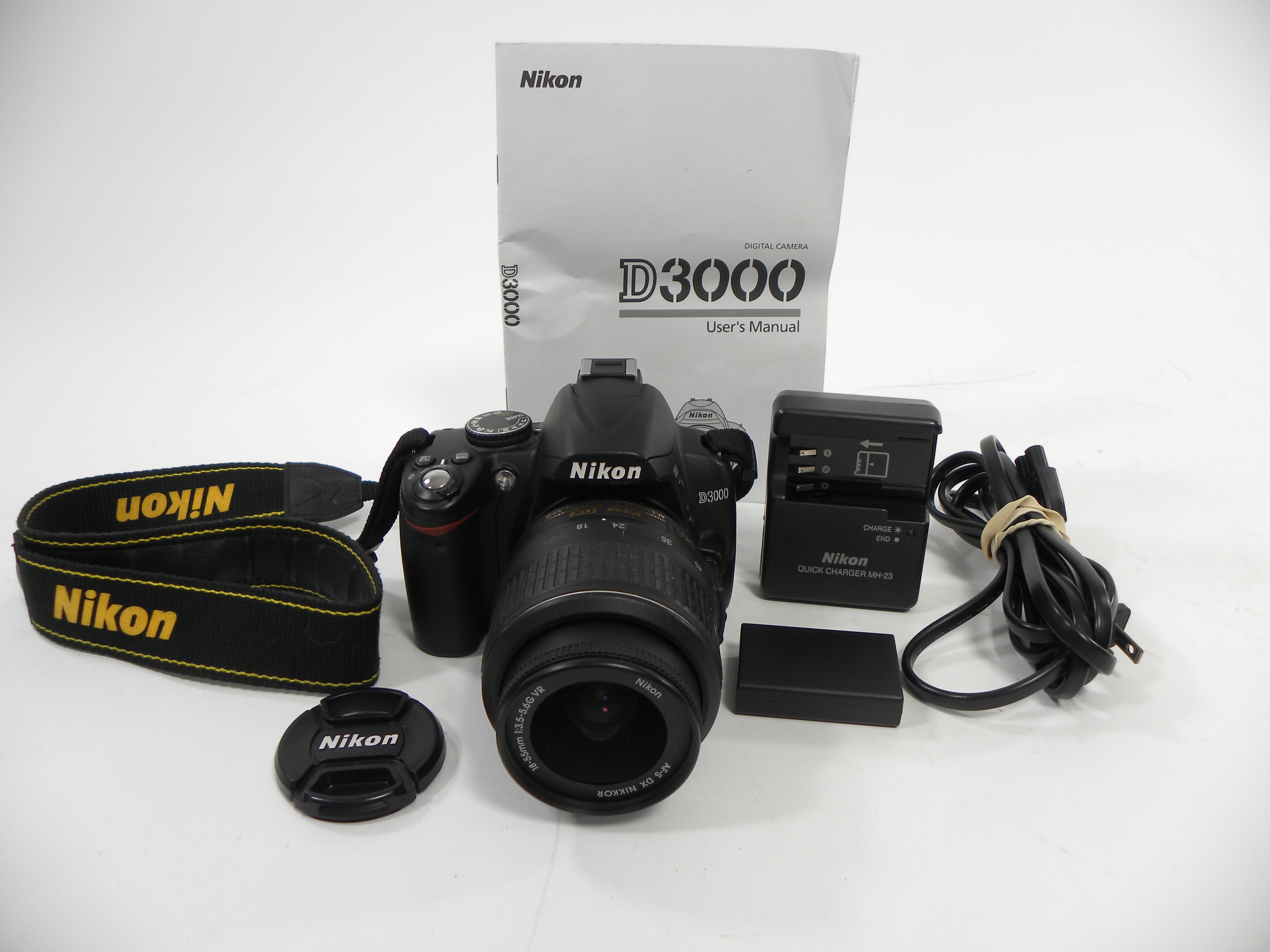 Nikon D3000 10mp Digital SLR w/Nikkor AF-S 18-55mm Shutter Ct. 5,499
