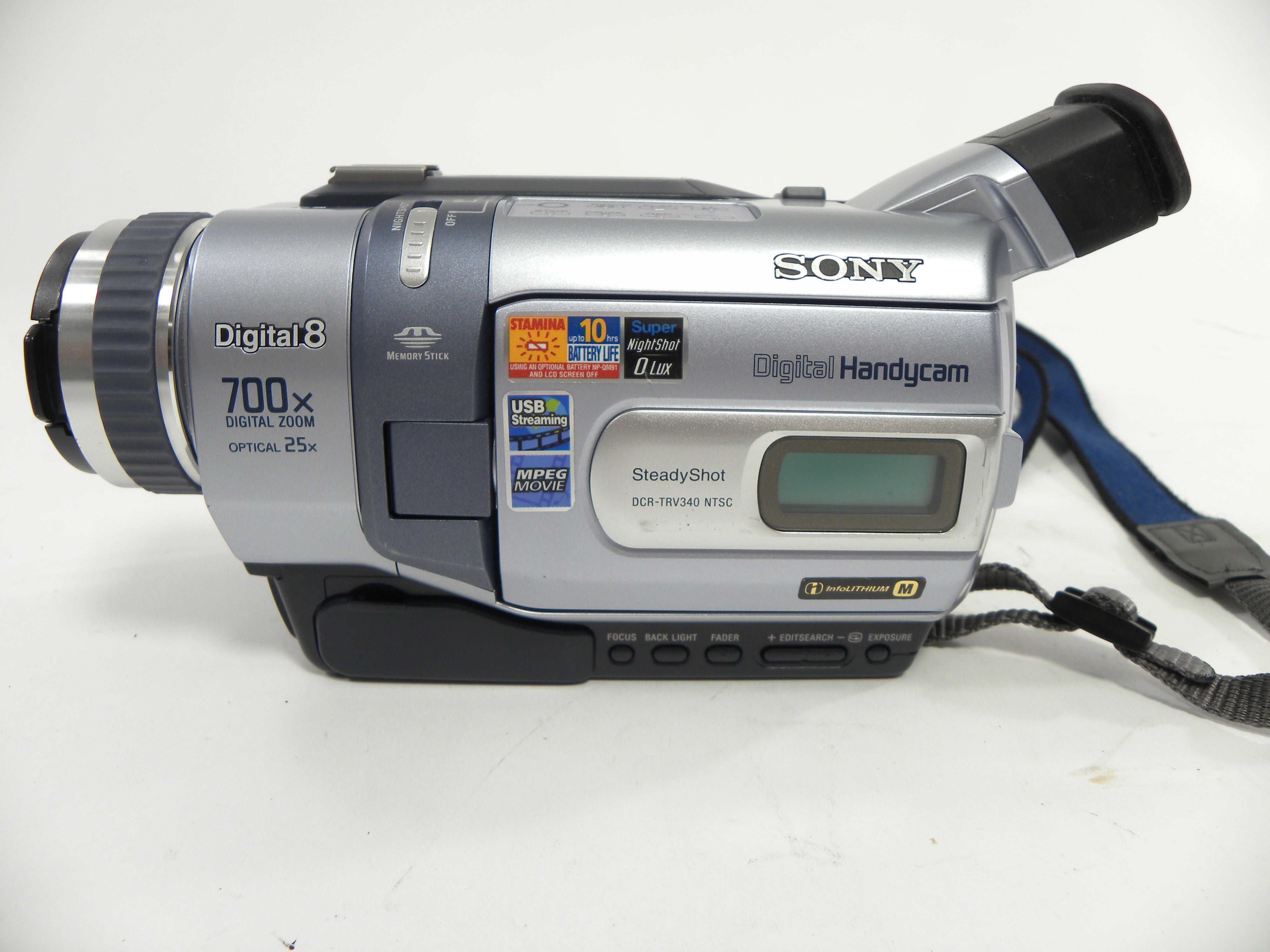 Sony DCR-TRV340 Digital 8 Steady Shot Handycam Camcorder