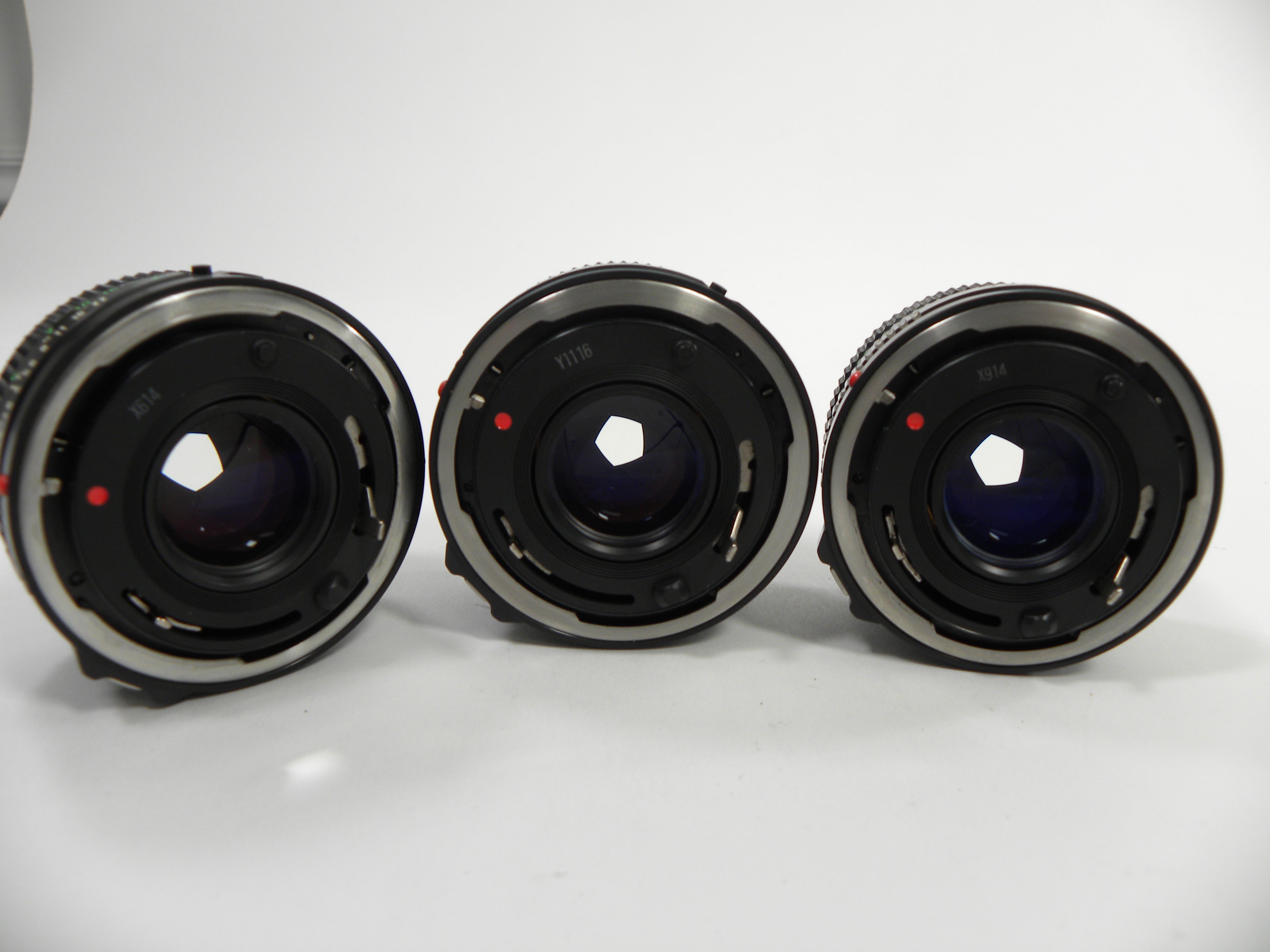 Canon FD 50mm f1.8 Lot of 3 lenses AS IS NO RETURNS!!