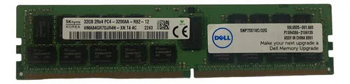 Memória Servidor DELL 32GB DDR4-3200AA RDIMM SNP75X1VC/32G