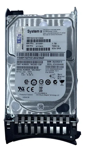 Hd Ibm 1tb 7.2k 6gb Sas 2.5 81y9691 81y3820 81y9690 @ Prateado