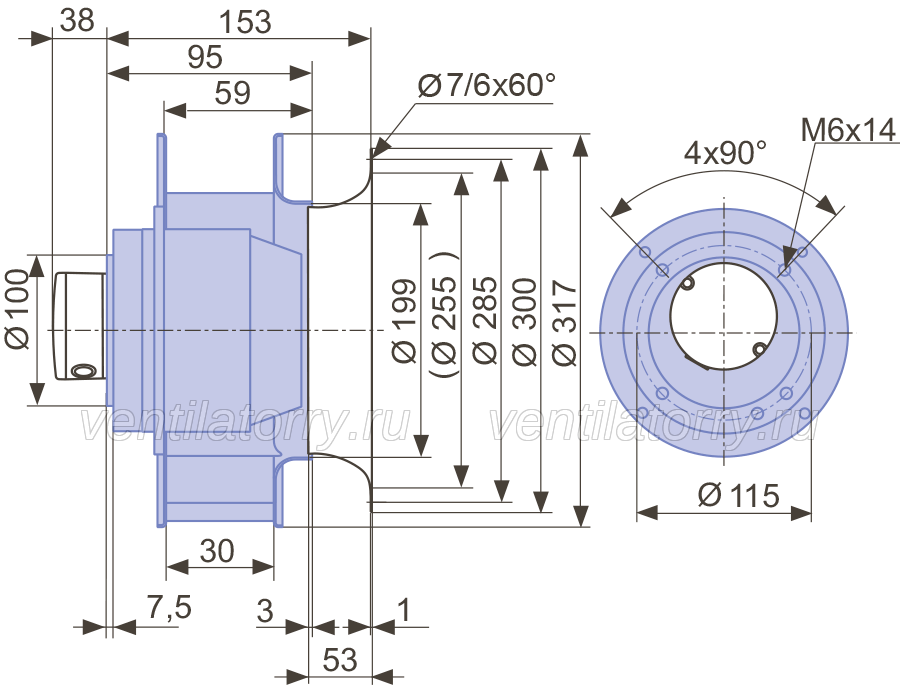 Brand new RH31M-2DK.3B.3R ZIEHL-ABEGG centrifugal fan 3-230/400V 50HZ 2700RPM