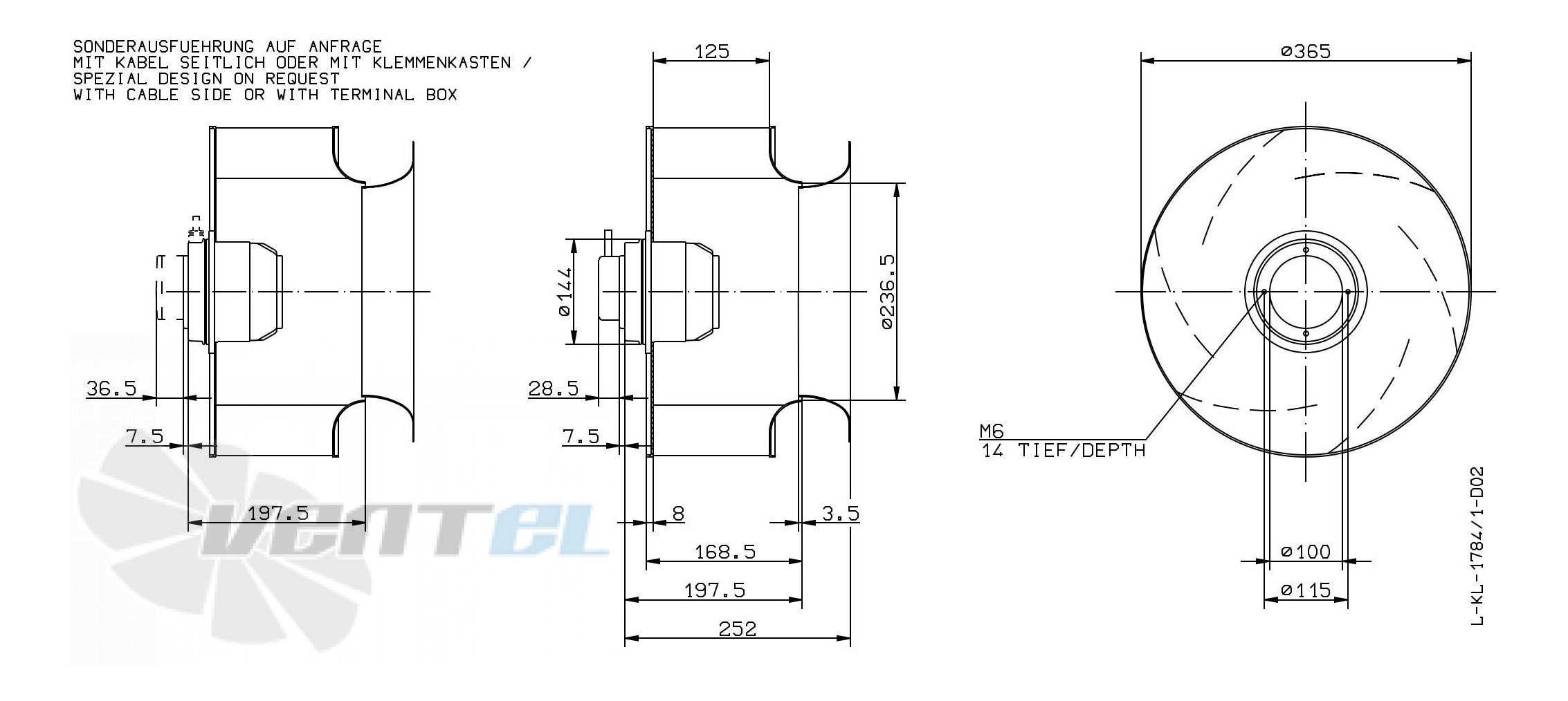 RH35M-4DK.4A.1R ZIEHL-ABEGG centrifugal fan 0.25 kW 3-400V 0.47 A
