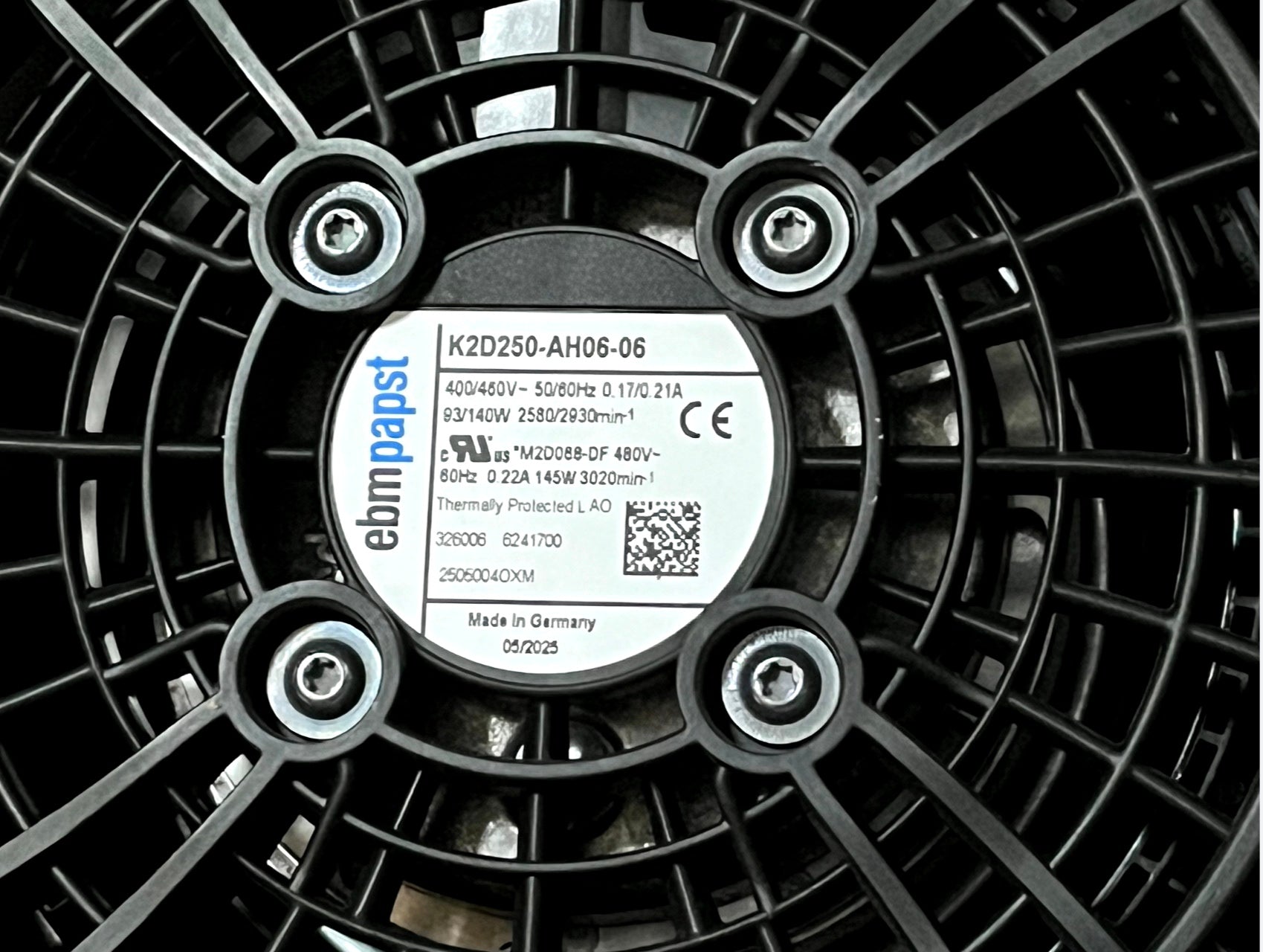 Ebm-papst K2D250-AH06-06 Centrifugal Fan | Industrial Cooling