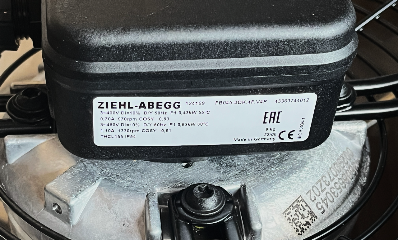 FB045-4DK.4F.V4P ZIEHL-ABEGG Axial Fan | 400V 0.43/0.63kW | Compact & Efficient