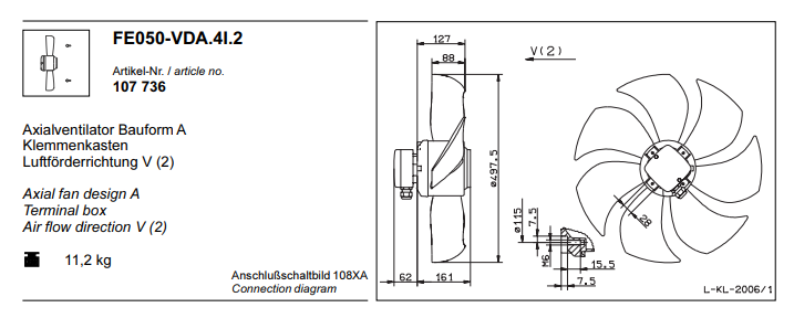 FE050-VDA.4I.2 ZIEHL-ABEGG Axial Fan