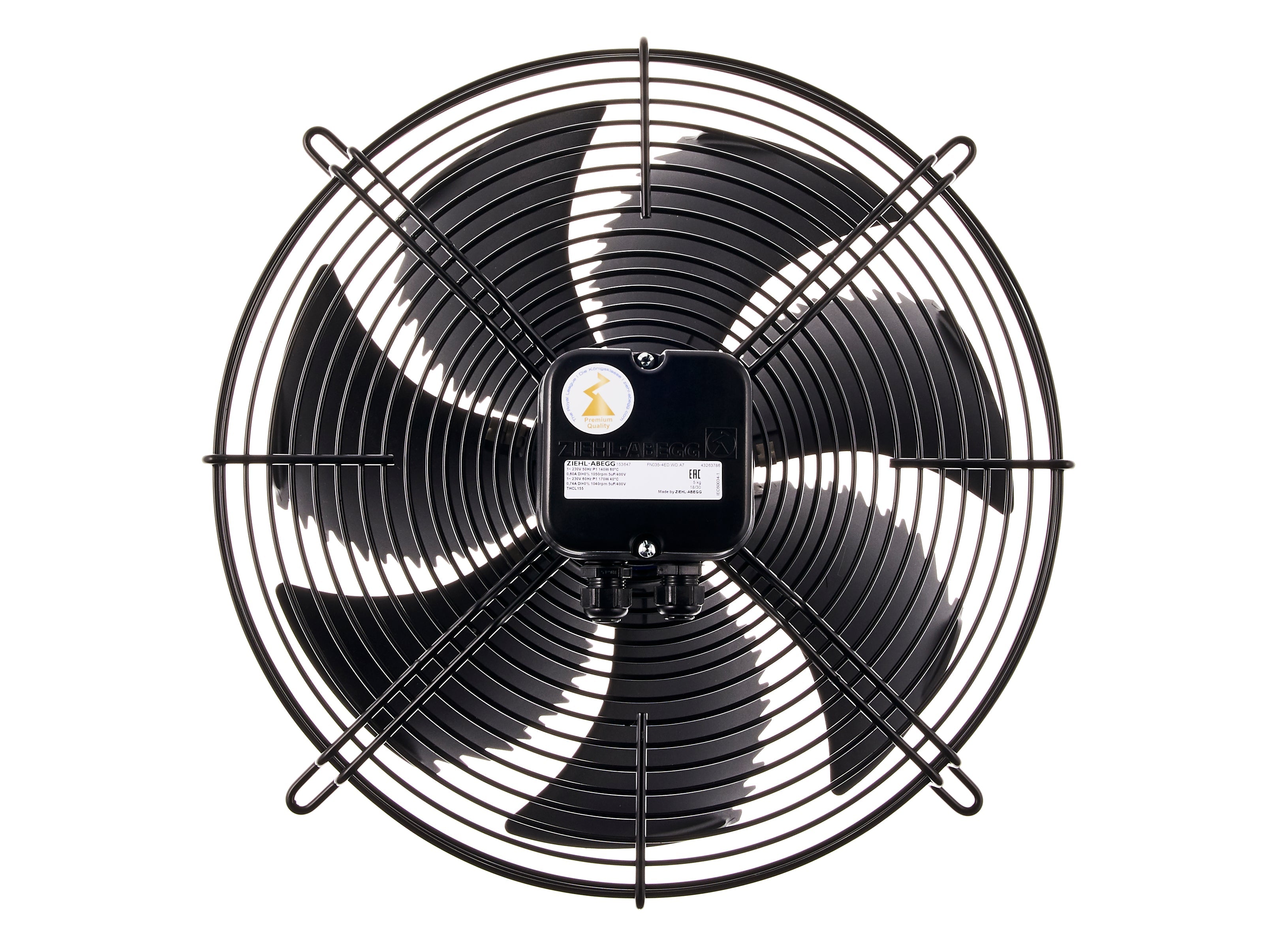 FN035-4ED.WD.A7 ZIEHL-ABEGG Axial Fan 140/170W 230V 0.60/0.74A 1050/1040rpm