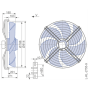 FN080-ADS.6N.V7 ZIEHL-ABEGG Axial Fan 3~400V 2.1/1.0 A 0.82 /0.48kW
