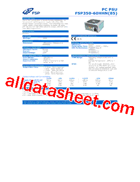 FSP350-60HHN85 Datasheet PDF - FSP TECHNOLOGY INC.