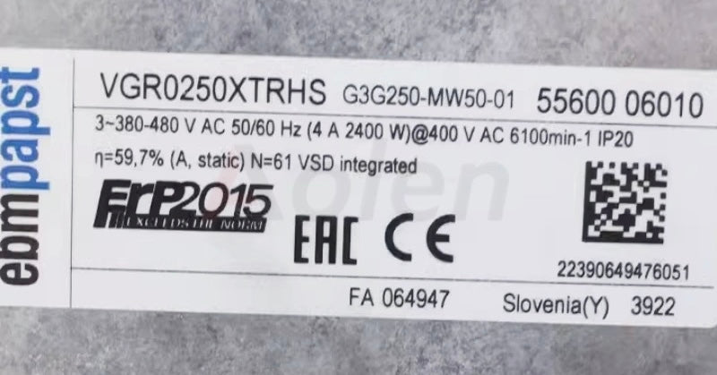 G3G250-MW50-01 ebm papst fan 2400W