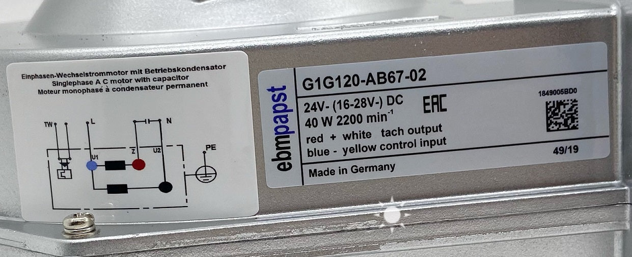 G1G120-AB67-02 Ebm Papst Centrifugal Fan