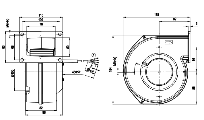 G1G120-AB71-02 Ebm Papst Centrifugal Fan