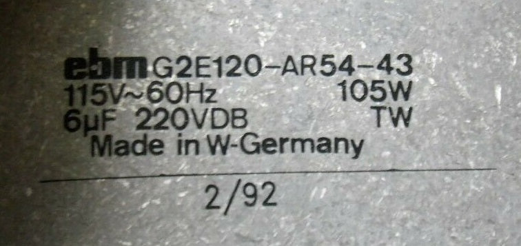 G2E120-AR54-43 ebm papst centrifugal fan